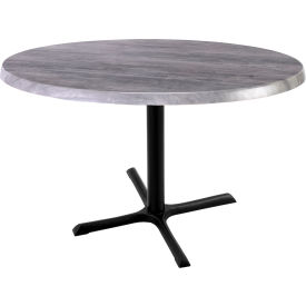 Enduro Outdoor Table, X-Base, 36" Dia. x 30"H, Graystone Top