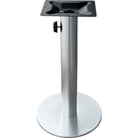 Outdoor Umbrella Hole Disc Table Base, 18" Dia. x 29"H, Silver