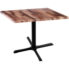 Enduro Outdoor Table, X-Base, 30"W x 30"D x 30"H, Rustic Top