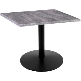 Enduro Outdoor Table, Disc Base, 30"W x 30"D x 30"H, Graystone Top