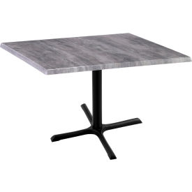 Enduro Outdoor Table, X-Base, 36"W x 36"D x 30"H, Graystone Top