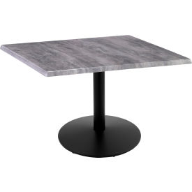 Enduro Outdoor Table, Disc Base, 36"W x 36"D x 30"H, Graystone Top