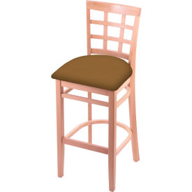 30" Bar Stool, Canter Saddle Seat, Natural Finish