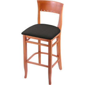 30" Bar Stool, Canter Iron Seat, Medium Finish
