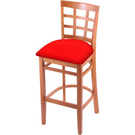 30" Bar Stool, Canter Saddle Seat, Medium Finish