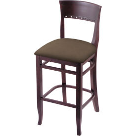 30" Bar Stool, Canter Earth Seat, Dark Cherry Finish