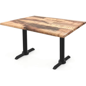 OD211EB Enduro Outdoor Table, End Base, 48"W x 30"D x 30"H, Rustic Top