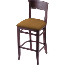 30" Bar Stool, Canter Saddle Seat, Dark Cherry Finish