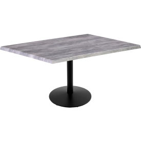 Enduro Outdoor Table, Disc Base, 48"W x 30"D x 30"H, Graystone Top