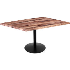 Enduro Outdoor Table, Disc Base, 48"W x 30"D x 30"H, Rustic Top