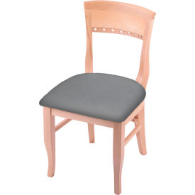 Hampton 3160 Arbor Dining Chair, Canter Folkstone Gray Seat, Natural Finish