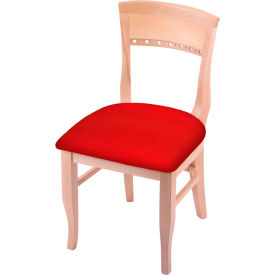 Hampton Arbor Dining Chair, Canter Red Seat, Natural Finish
