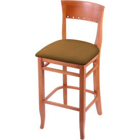 30" Bar Stool, Canter Saddle Seat, Medium Finish
