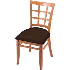 Hampton 3130 Bristol Dining Chair, Black Vinyl Seat, Medium Finish