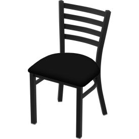 400 Jackie Dining Chair, Vinyl Seat, Black Wrinkle Finish