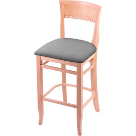 30" Bar Stool, Canter Folkstone Gray, Natural Finish