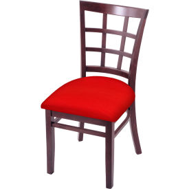Hampton Bristol Dining Chair, Canter Red Seat, Dark Cherry Finish