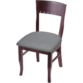 Hampton Arbor Dining Chair, Canter Folkstone Gray Seat, Dark Cherry Finish