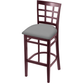 30" Bar Stool, Canter Folkstone Gray, Dark Cherry Finish