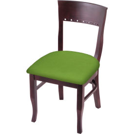 Hampton 3160 Arbor Dining Chair, Canter Kiwi Green Seat, Dark Cherry Finish