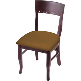 Hampton Arbor Dining Chair, Black Vinyl Seat, Dark Cherry Finish