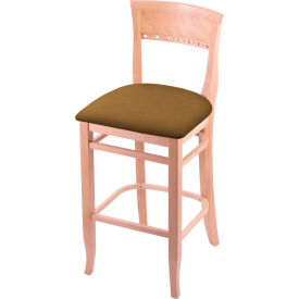 30" Bar Stool, Canter Saddle Seat, Natural Finish