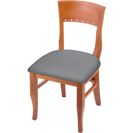 Hampton 3160 Arbor Dining Chair, Canter Folkstone Gray Seat, Medium Finish