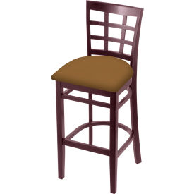 30" Bar Stool, Canter Saddle Seat, Dark Cherry Finish