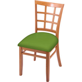 Hampton Bristol Dining Chair, Canter Kiwi Green Seat, Medium Finish