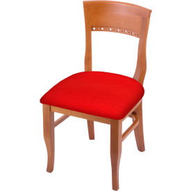 Hampton Arbor Dining Chair, Canter Red Seat, Medium Finish