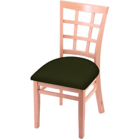Hampton 3130 Bristol Dining Chair, Black Vinyl Seat, Natural Finish