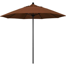 Venture 9' Patio Umbrella, Black Pole, Olefin Teak Fabric