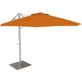 Sola 11' Cantilever Umbrella, Silver Frame, Sunbrella Tuscan Fabric