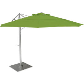 Sola 11' Cantilever Umbrella, Silver Frame, Sunbrella Ginkgo Fabric