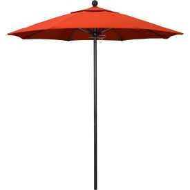 Venture 7-1/2' Patio Umbrella, Black Pole, Olefin Sunset Fabric