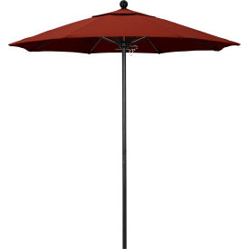 Venture 7-1/2' Patio Umbrella, Black Pole, Sunbrella 2A Henna Fabric