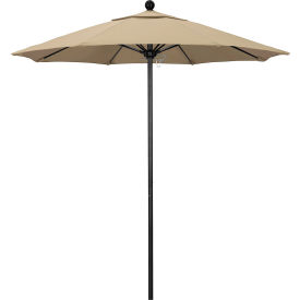 Venture 7-1/2' Patio Umbrella, Black Pole, Sunbrella 1A Antique Beige Fabric