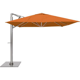 Sola 10' x 10' Cantilever Umbrella, Silver Frame, Sunbrella Tuscan Fabric