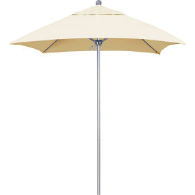 6' Patio Umbrella, Silver Pole, Sunbrella 1A Canvas Fabric