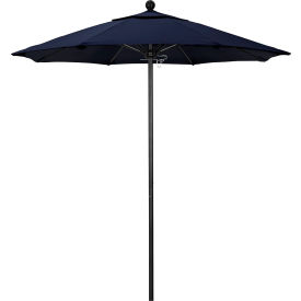 Venture 7-1/2' Patio Umbrella, Black Pole, Sunbrella 1A Navy Fabric