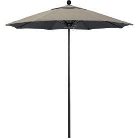 Venture 7-1/2' Patio Umbrella, Black Pole, Sunbrella 1A Spectrum Dove Fabric