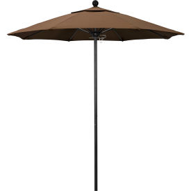 Venture 7-1/2' Patio Umbrella, Black Pole, Sunbrella 1A Cocoa Fabric