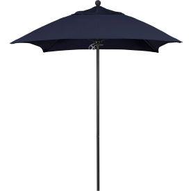 Venture 6' Patio Umbrella, Black Pole, Sunbrella 1A Navy Fabric