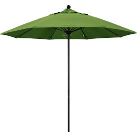 9' Patio Umbrella, Black Pole, Sunbrella 1A Spectrum Cilantro Fabric