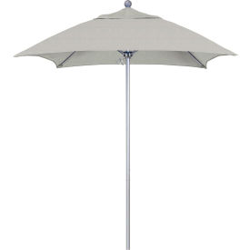 Venture 6' Patio Umbrella, Silver Pole, Sunbrella 1A Granite Fabric