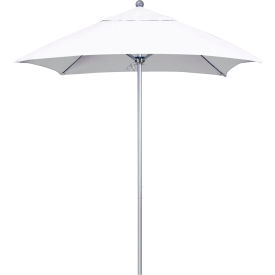 Venture 6' Patio Umbrella, Silver Pole, Sunbrella 1A Natural Fabric