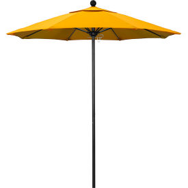 Venture 7-1/2' Patio Umbrella, Black Pole, Sunbrella Sunflower Yellow Fabric