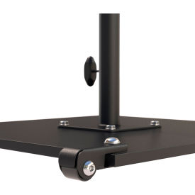 Patio Umbrella Base with 2 Casters, 70 lb., Black
