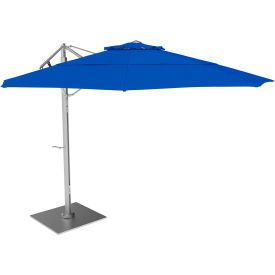 Sola 11' Cantilever Umbrella, Silver Frame, Sunbrella Pacific Blue Fabric