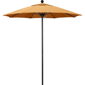 7-1/2' Patio Umbrella, Black Pole, Sunbrella 1A Wheat Fabric